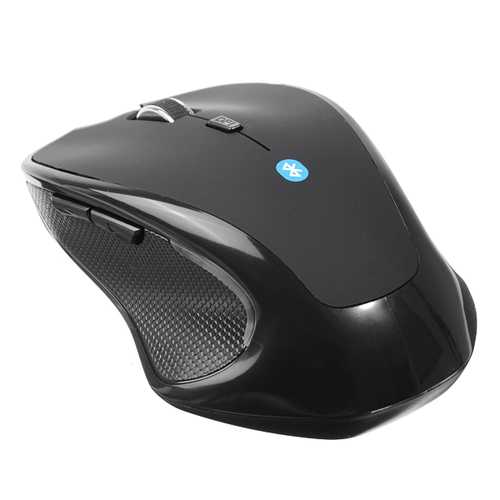 Wireless Bluetooth 3.0 6D 1600DPI Photoelectric Mouse Black