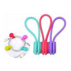 3 pcs Silicone Magnet Coil Earphone Cable Winder Cable Organizer