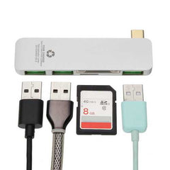 Type-C To USB3.0 3 USB Ports Hub With SD TF Card Reader Function For Macbook Chromebook Notebook