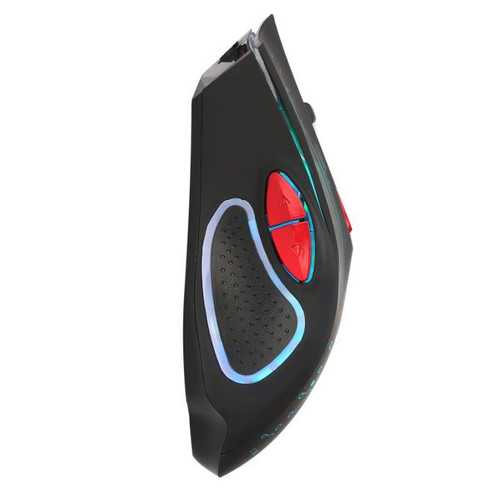 HXSJ H700 Fire Bird 6D 5500 DPI Colorful Backlight Wired Optical Gaming Mouse