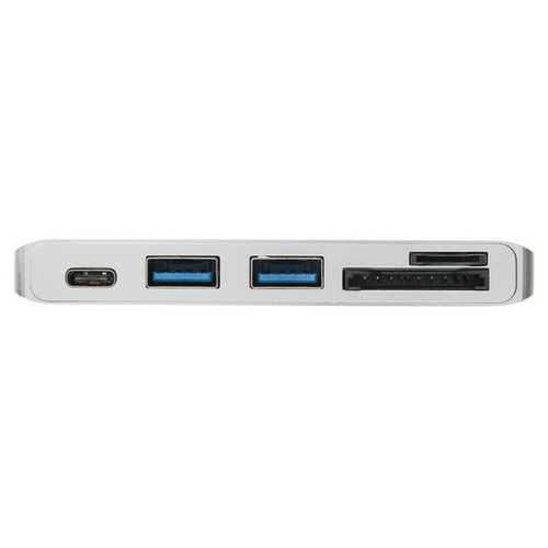 5 In 1 USB 3.1 Type-C To USB 3.0 2 Ports High Speed Hub SD TF Card Reader Support Laptop Charging