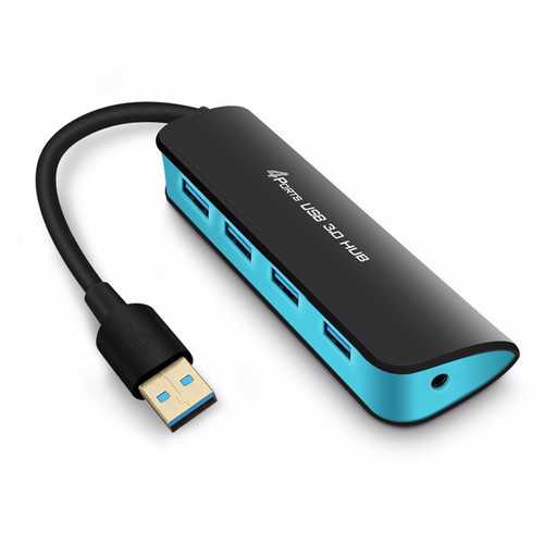 4 Port High Speed Curved Surface USB 3.0 Hub For PC Laptop