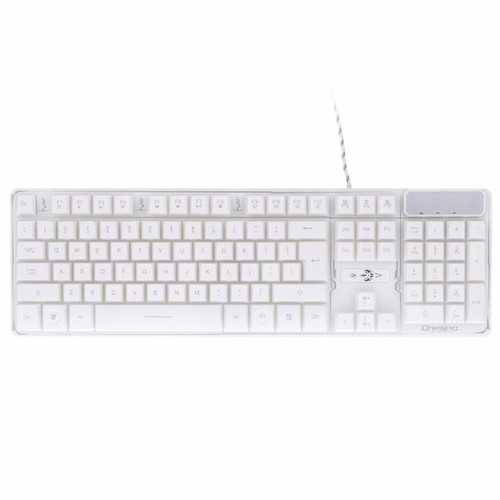 A879W Wired 3-color Adjustable Backlit Gaming Keyboard White