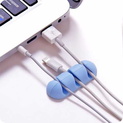 Bakeey™ 2PCS TPU Cable Clips Cable Holder Desktop Cable Organizer Cord Management Headphone Holder