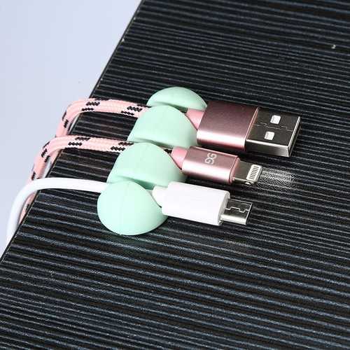 Bakeey™ 2PCS TPU Cable Clips Cable Holder Desktop Cable Organizer Cord Management Headphone Holder