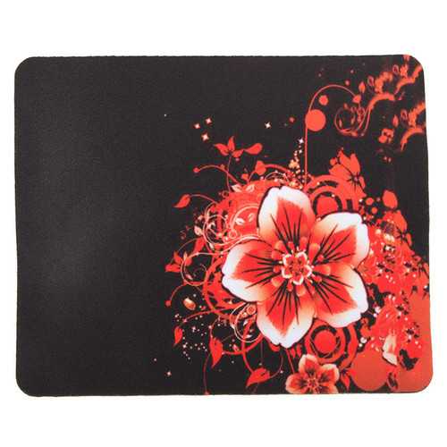 22x18cm Red Flowers Pattern Pad Mouse Pad Gaming Mat Mouse For Computer Laptop