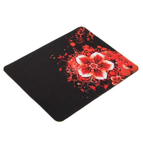 22x18cm Red Flowers Pattern Pad Mouse Pad Gaming Mat Mouse For Computer Laptop