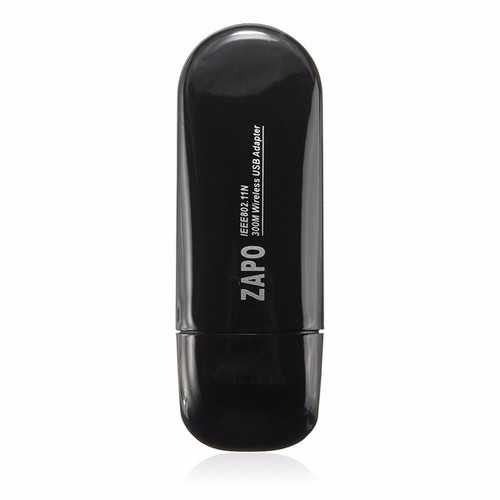 ZAPO W60S 300Mbps Wireless USB WiFi Network Card LAN Adapter Dongle PC Laptop