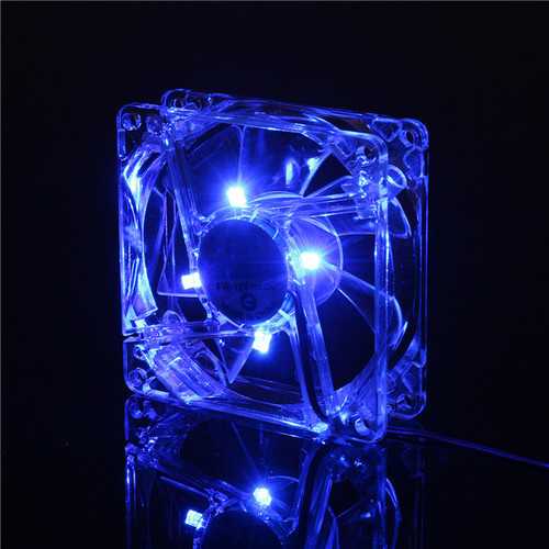 80mm Four LED Light Nine Blade CPU Cooling Fan For PC Computer Case