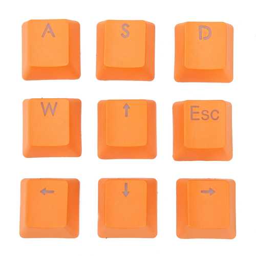 Orange 9 PBT Keys Backlit Transmitting Keycaps For Cherry MX Mechanical Keyboard