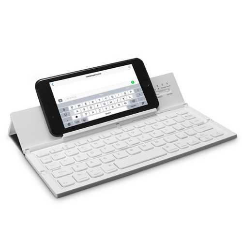 Universal Antiskid Portable Two Segment Folding Bluetooth Keyboard With Bracket