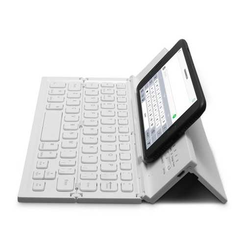 Universal Antiskid Portable Two Segment Folding Bluetooth Keyboard With Bracket