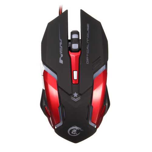 HXSJ H500 6 Buttons 3200 DPI Colorful Backlight Wired Optical Gaming Mouse