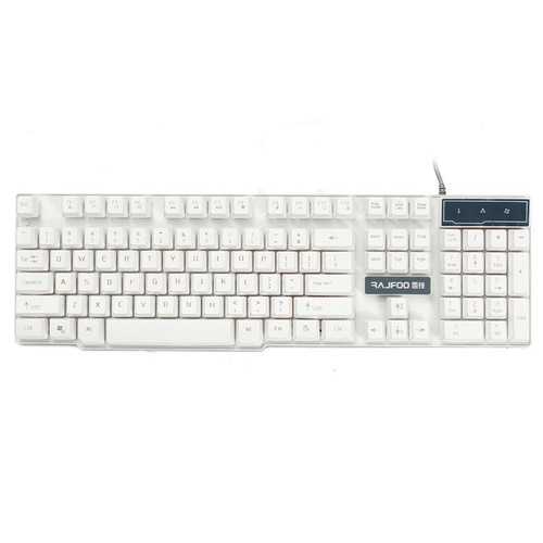 Rajfoo 104 Keys LED Backlight Mechanical Feeling USB Wired Gaming Keyboard