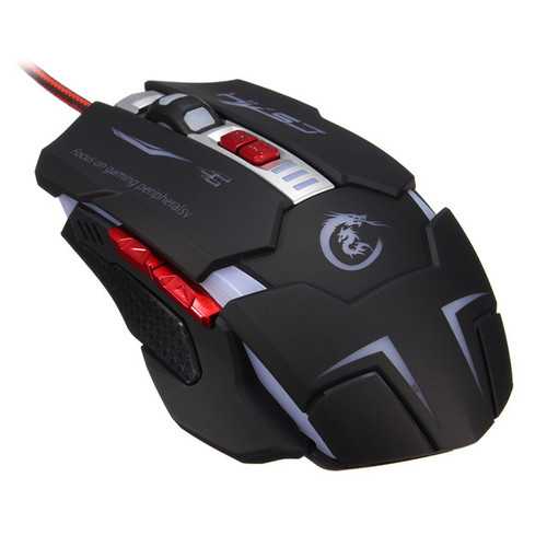 HXSJ H600 3200DPI 7 Buttons LED Backlit Wired USB Optical Gaming Mouse