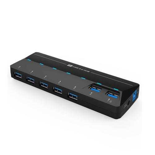 High Speed USB 3.0 7 Ports Hub with 1.5A Quick Charge Port