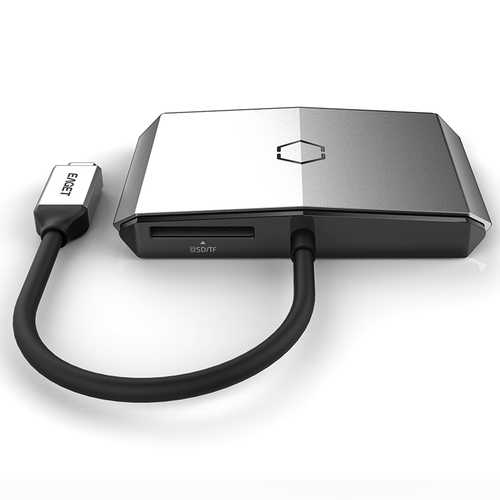 EAGET CH35 Multifunctional Type C to 3 USB 3.0 Ports SD TF HUB Carder Reader