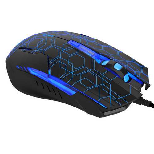 E-BLUE M636 2500 DPI USB Wired 6 Buttons Colorful Backlit Gaming Mouse for Pro Gamer