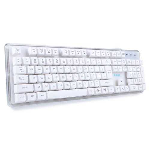 E-BLUE K725 104keys 7colors Ajustable Backlight Border LED Effect Gaming Keyboard for Game PC