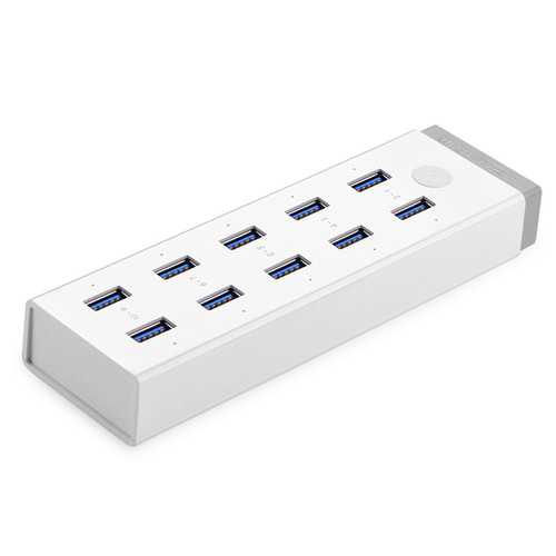 Ugreen CR117 High Speed USB 3.0 10 Ports Hub With 12V 4A Power Adapter USB Splitter for Laptop PC