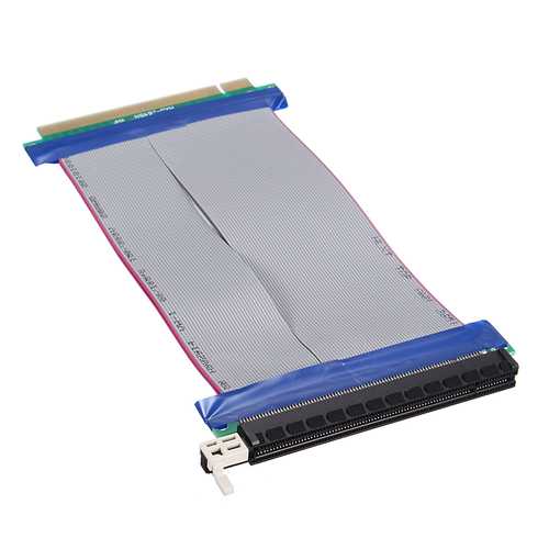 19cm PCI-E 16X Male to Female Graphics Card Extension Cable Flex Ribbon Riser Card