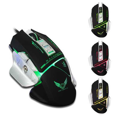 X400 7 Keys 3200DPI Wired LED Variable Light Gaming Mouse