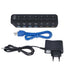 High Speed 5Gbps 4 USB 3.0 Ports+3 USB 2.0 Ports Hub with Power Adapter for PC Desktop