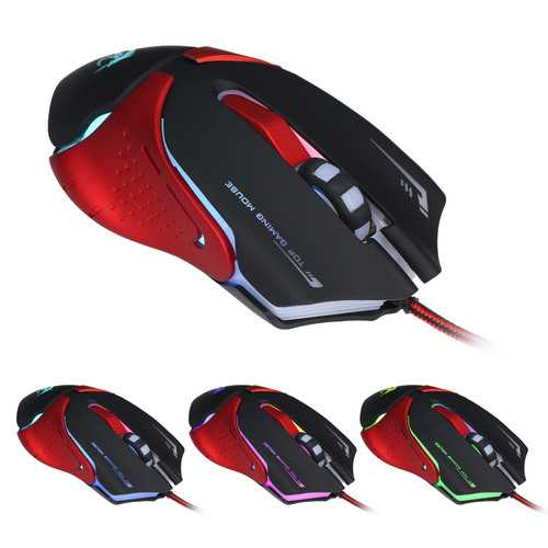 3200DPI Adjustable 6Buttons Optical Colorful Light Gaming Mouse for PC Desktop