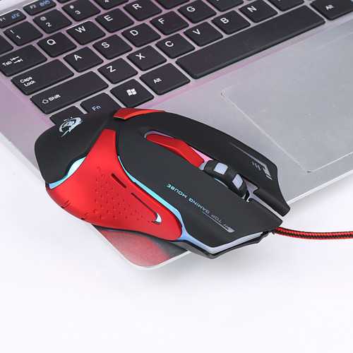 3200DPI Adjustable 6Buttons Optical Colorful Light Gaming Mouse for PC Desktop