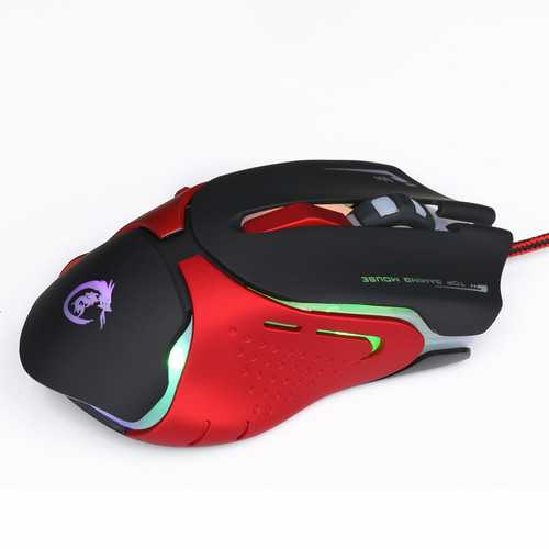 3200DPI Adjustable 6Buttons Optical Colorful Light Gaming Mouse for PC Desktop