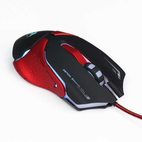 3200DPI Adjustable 6Buttons Optical Colorful Light Gaming Mouse for PC Desktop