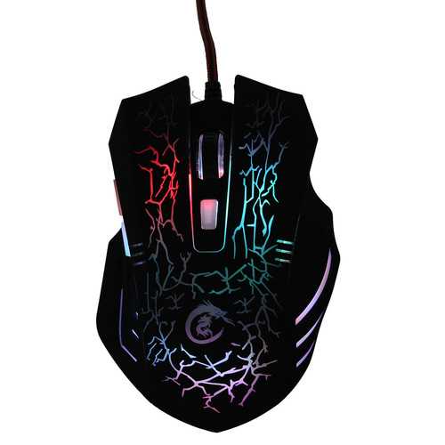 3200DPI 6 Buttons Optical Colorful Light USB Wired Gaming Mouse