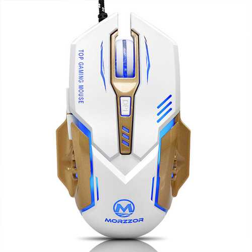 3200DPI Adjustable 6 Buttons Wired LED Optical Macro Programmable Gaming Mouse for PC Laptop