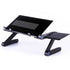 Adjustable Foldable Laptop Notebook Desk Table Fan Hole Stand Portable Tray
