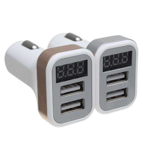 Portable Dual USB Ports Car Charger Universal Power Charging For Cell Phone Tablet