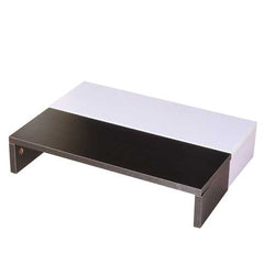 Black White Wooden  Monitor Stand Computer Monitor Riser Wood Shelf Plinth