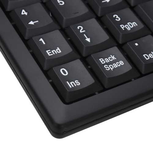 Black Pure PS/2 Numeric Keypad Numpad Number Mini Pad Keyboard