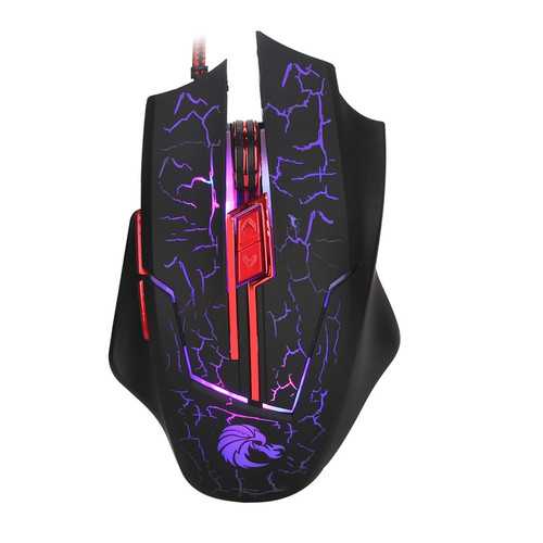 HXSJ H800 6Buttons 5500DPI Adjustable Multi-color Optical Gaming Mouse for PC