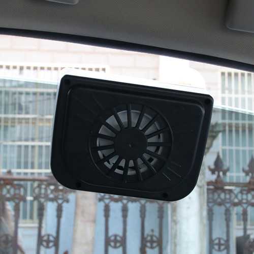 Solar Powered Car Window Wind Shield Auto Air Vent Cooling Fan Radiator System