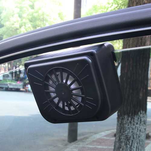 Solar Powered Car Window Wind Shield Auto Air Vent Cooling Fan Radiator System