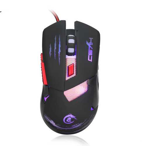 HXSJ H400 3200 DPI 6 Button USB Wired LED Variable Light Gaming Mouse