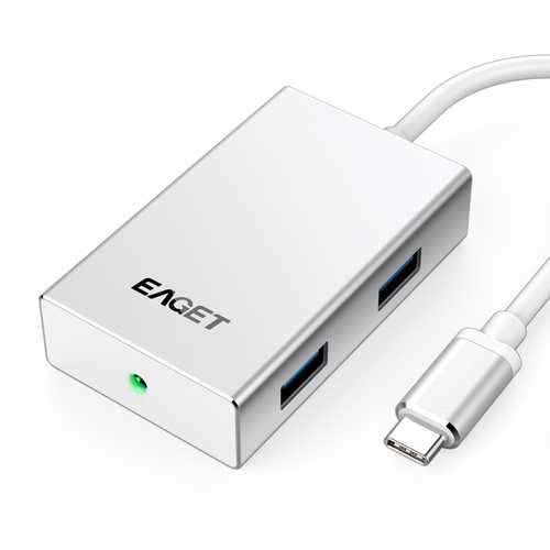 EAGET CH11 High Speed Type-C to 4 Port USB 3.0 Hub with LED Indicator