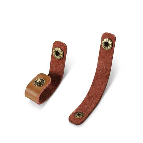 FLOVEME Genuine Leather Cable Holder Buckle Earphone Winder Management