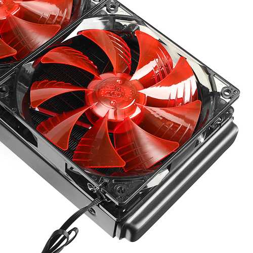 Pccooler 12V 3x12cm FansLED CPU Water Liquid Cooler Cooling Fan Water Cooled Radiator Heat Sink