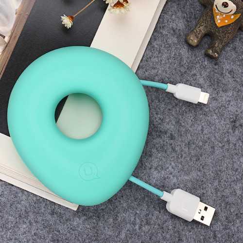 USAMS US-ZB029 Creative Mini Silicone Circular Cable Winder Cord Organizer Holder for Earphone Cable