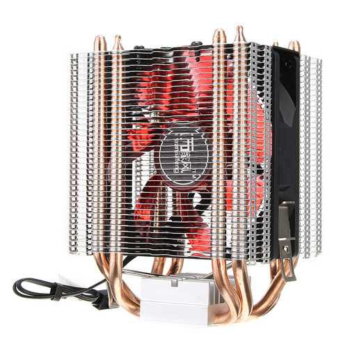 LED 4 Heat Pipe Quiet CPU Cooler Cooling Fan Heat Sink For Intel LGA 1151 1155 775 1156 AMD