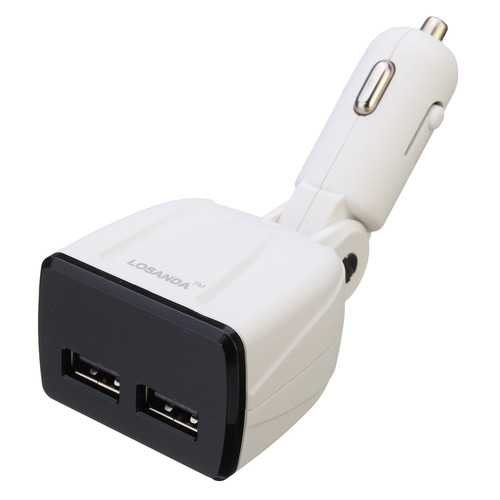 Losanda 2.5A 2 Ports USB Car Charger With Voltage Monitor LED Display For iPhone7 Samsung S8 Xiaomi6
