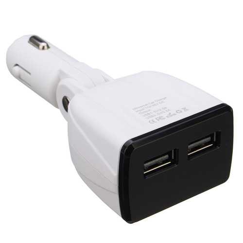 Losanda 2.5A 2 Ports USB Car Charger With Voltage Monitor LED Display For iPhone7 Samsung S8 Xiaomi6