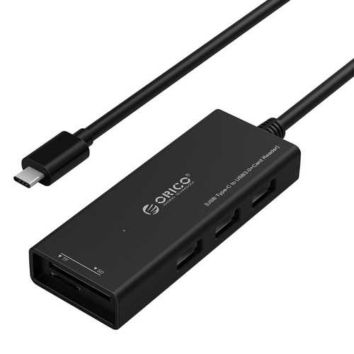 ORICO CH3SF-BK High Speed Type-C to 3 USB 3.0 Ports Hub SD TF Card Reader
