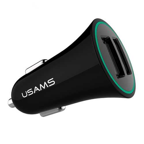 USAMS US-CC013 2.1A 2 USB Ports Small Horn Type Car Charger For iphone7/7Plus Samsung S8 Xiaomi 6